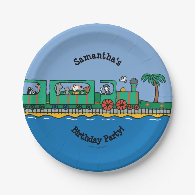 Plato De Papel Cumpleaños de Maisy y de los amigos (Anverso)