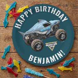 Plato De Papel Cumpleaños de Monster Jam Megalodon