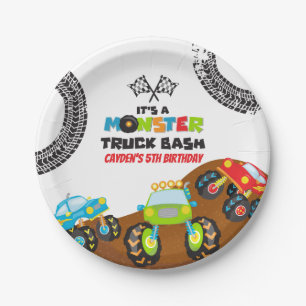 Plato De Papel cumpleaños de Monster Trucks