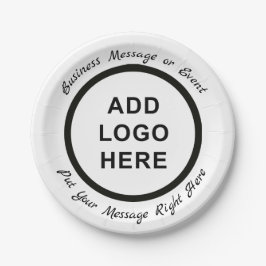 Plato De Papel Cumpleaños de Negocios Boda Graduado Logo Foto