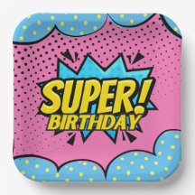 Cumpleaños de niña superheroína de cómic