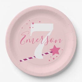 Plato De Papel Cumpleaños de niñas Princesa Rosa