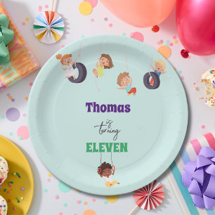 Plato De Papel cumpleaños de niños de aventura de Rope Park