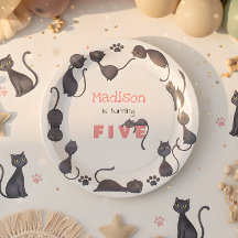 cumpleaños de niños de gato negro