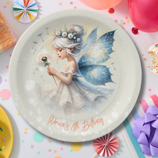 Plato De Papel cumpleaños de niños de la silueta de Fairy (Subido por el creador)