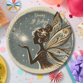 Plato De Papel cumpleaños de niños de la silueta de Magic Fairy