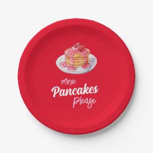 Plato De Papel Cumpleaños de Pancake Brunch