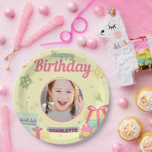 Plato De Papel cumpleaños de princesa (Fiesta)