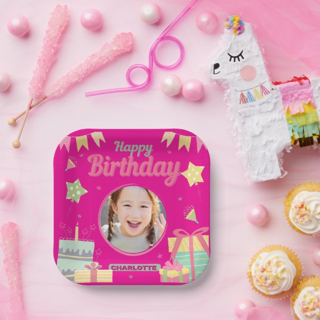 Plato De Papel cumpleaños de princesa (Fiesta)