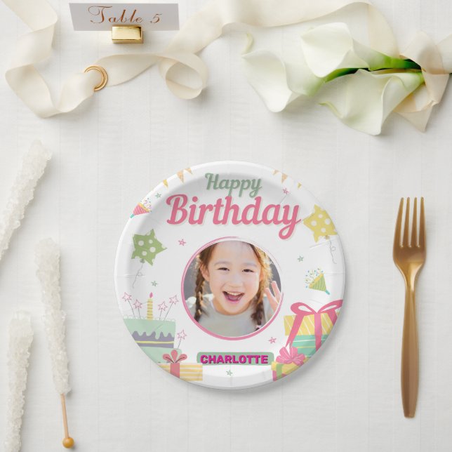 Plato De Papel cumpleaños de princesa (Boda)