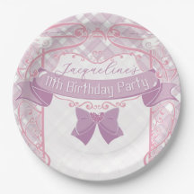 Cumpleaños de Princesa Art Nouveau Púrpura
