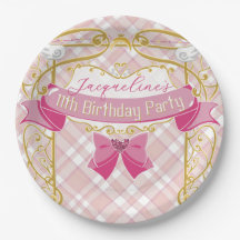 Cumpleaños de princesa Art Nouveau rosa