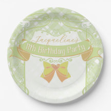 Cumpleaños de Princesa Art Nouveau Verde