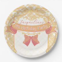 Cumpleaños de princesa naranja Art Nouveau