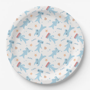 Plato De Papel Cumpleaños de Slumberkins Hammerhead
