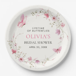Plato De Papel Cumpleaños de Soltera Vida de Mariposas