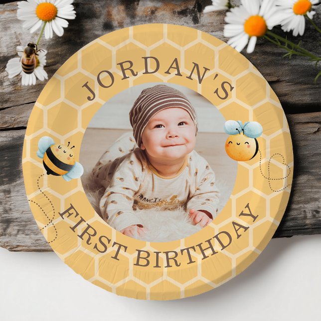 Plato De Papel Cumpleaños de Sweet Bee (Subido por el creador)