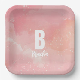 Plato De Papel Cumpleaños de Tie dye bas mitzva