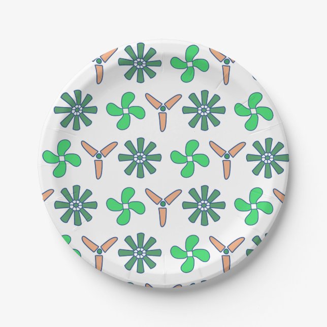 Plato De Papel Cumpleaños de Twirl y Spin Boys (Anverso)