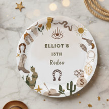 Cumpleaños de vaquero de rodeo del oeste salvaje