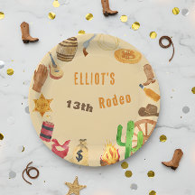 Cumpleaños de vaquero de rodeo occidental
