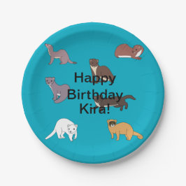 Plato De Papel Cumpleaños de Weasels