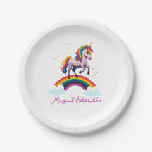 Cumpleaños del arcoiris de Unicornio colorido y má
