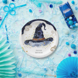 Plato De Papel Cumpleaños del Asistente Mágico de Boho Simple