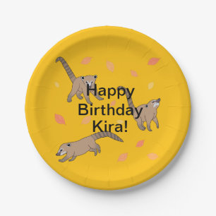 Plato De Papel Cumpleaños del Baby Coatis