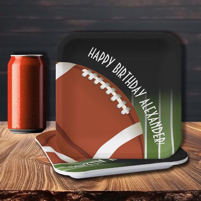 Plato De Papel Cumpleaños del Campo de Fútbol (Subido por el creador)