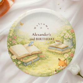 Plato De Papel Cumpleaños del Capítulo Dos de Cuentos