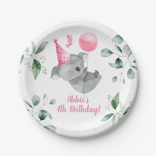 Plato De Papel Cumpleaños del Chica Koala