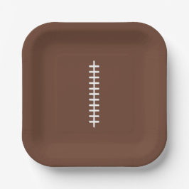 Plato De Papel Cumpleaños del deporte masculino de Football Brown