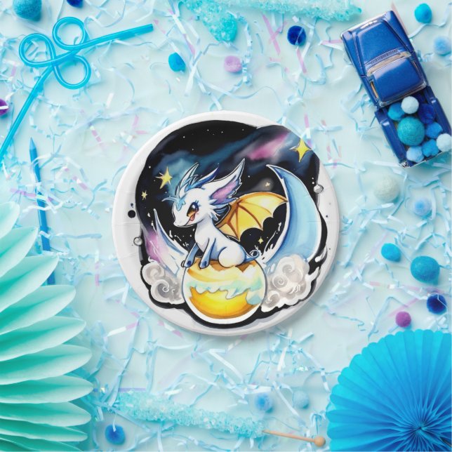 Plato De Papel Cumpleaños del Dragon (Fiesta)