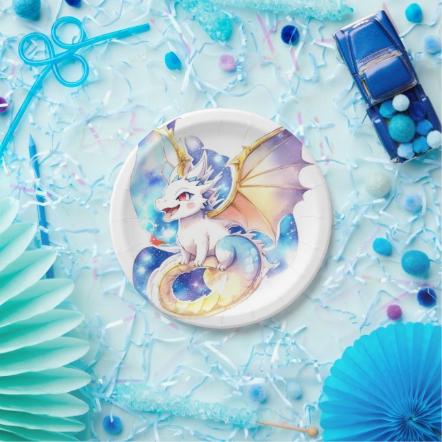Plato De Papel Cumpleaños del Dragon (Fiesta)