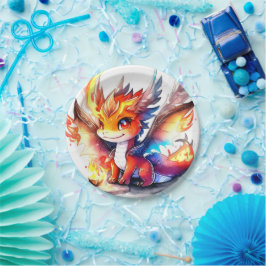 Plato De Papel Cumpleaños del Dragon