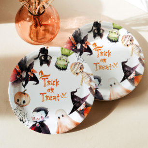 Plato De Papel Cumpleaños del fiesta de disfraces de Halloween de