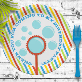 Plato De Papel Cumpleaños del Fiesta de la burbuja del niño