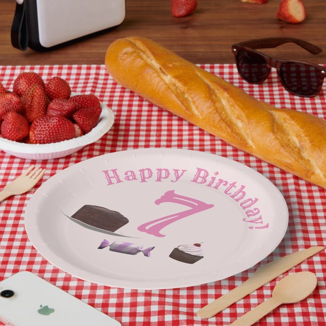 Plato De Papel Cumpleaños del fiesta del té (Subido por el creador)