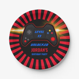 Plato De Papel Cumpleaños del juego de video