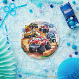 Plato De Papel Cumpleaños del magnate de la carretera