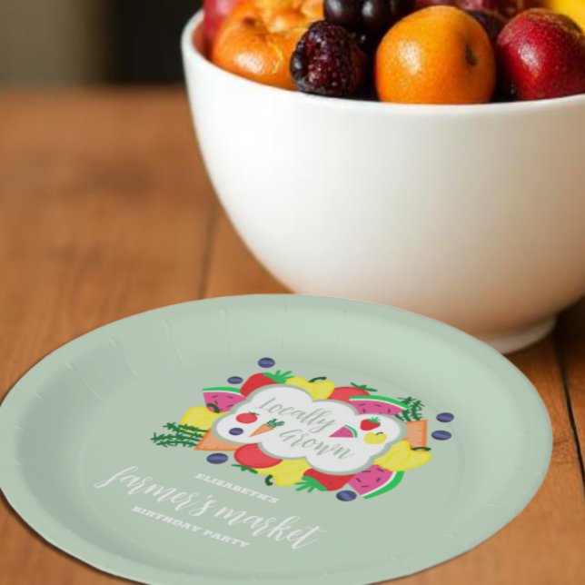 Plato De Papel Cumpleaños del mercado de granjeros de cosecha loc (Subido por el creador)