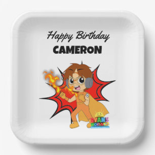 Plato De Papel Cumpleaños del Mundo de Ryan