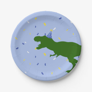 Plato De Papel Cumpleaños del niño "Cumpleaños-Saurus"