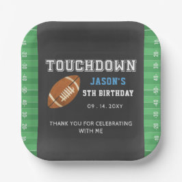 Plato De Papel Cumpleaños del Superbowl Boy Football
