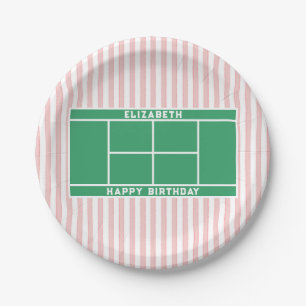 Plato De Papel Cumpleaños del Tenis