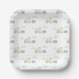 Plato De Papel Cumpleaños del Tren Chugga Chugga 