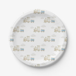 Plato De Papel Cumpleaños del Tren Chugga Chugga 