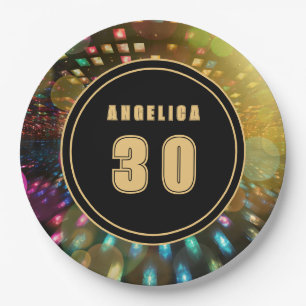 Plato De Papel Cumpleaños Disco