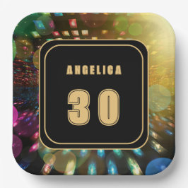 Plato De Papel Cumpleaños Disco